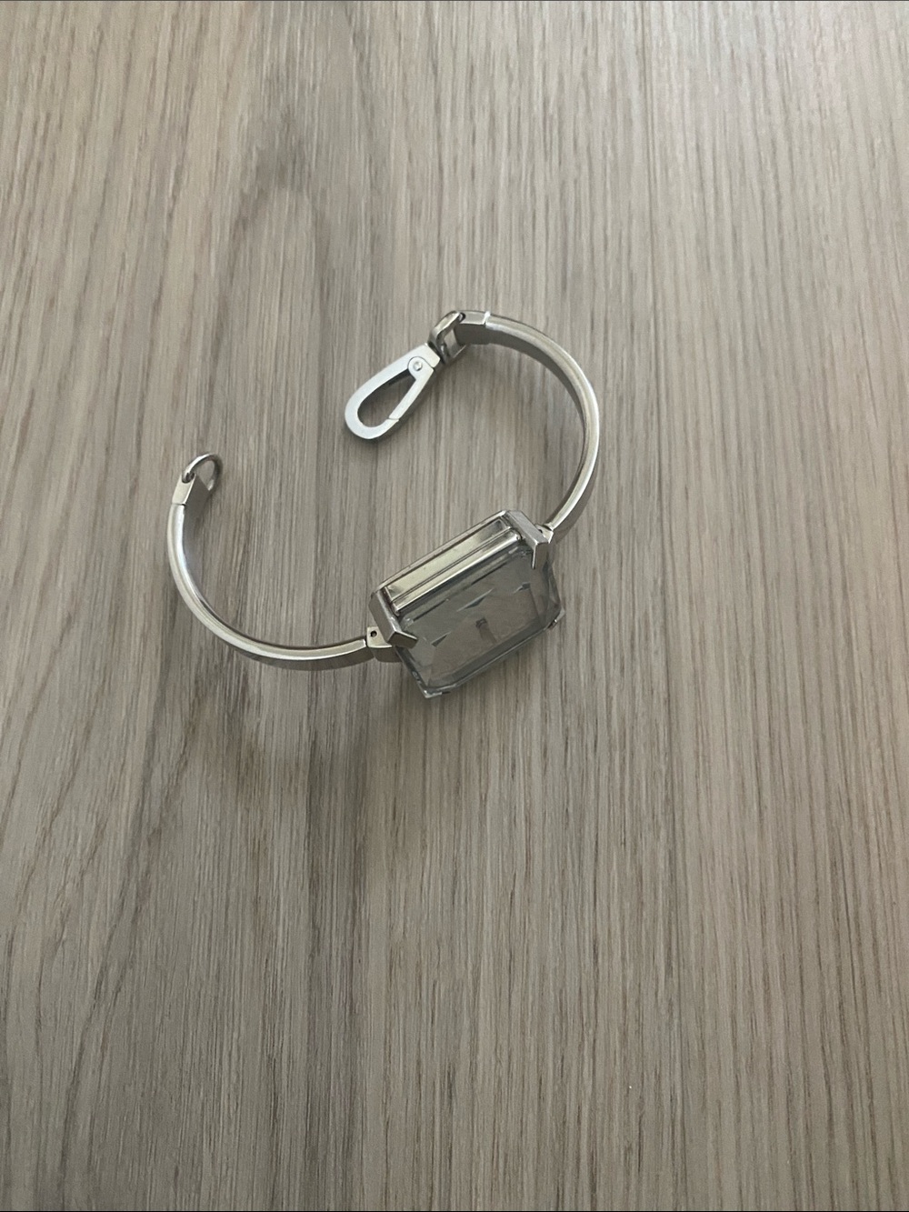 Coach Silver-Tone Bangle Watch with Crystal Accent